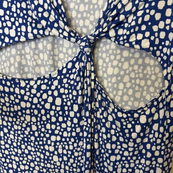 ELOQUII Elements Blue and White Printed Rayon Women's Maxi Dress Size 18/20 - Picture 12 of 13